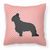Dog Profile Checkerboard Design Fabric Decorative Pillow - 638508511096