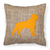 Carolines Treasures, Inc Dog Silhouette Burlap Fabric Decorative Pillow, Full Color, 14x14 Inches, Stylish Sofa Accent