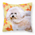 Dog With Fall Design Fabric Decorative Pillow - 652259224425