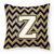 Letter Chevron Fabric Decorative Pillow - 638508320216
