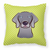 Carolines Treasures, Inc Dog Face Checkerboard Design Fabric Decorative Pillow, 14x14 Inches, Polyester, comfy, vibrant