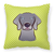 Dog Face Checkerboard Design Fabric Decorative Pillow - 615872897582