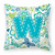 Monogram Letter Flowers and Butterflies Fabric Decorative Pillow - 615872976973