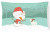 Snowman Christmas Dog Art Canvas Fabric Decorative Pillow - 652259282609