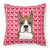 Dog With XOXO Hearts Fabric Decorative Pillow - 638508676757