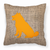 Carolines Treasures, Inc Dog Breed Burlap Fabric Decorative Pillow, Blue-Orange, 18x18 Inches, Cozy Couch Pillow
