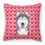 Dog With XOXO Hearts Fabric Decorative Pillow - 638508676702