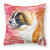 Dog With Love Stripes Fabric Decorative Pillow - 652259222421