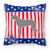 USA Patriotic With Dog Fabric Decorative Pillow - 638508513861