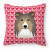 Dog With XOXO Hearts Fabric Decorative Pillow - 638508676948