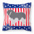 USA Design with Dog Fabric Decorative Pillow - 638508509154