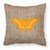 Butterfly Burlap Fabric Decorative Pillow - 615872543571
