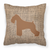 Carolines Treasures, Inc Dog Silhouette Burlap Fabric Decorative Pillow, Burlap, 14x14 Inches  Soft Throw Pillow