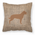 Carolines Treasures, Inc Dog Breed Burlap Fabric Decorative Pillow, 18 x 18 Inches Soft Couch Cushion