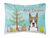 Carolines Treasures Christmas Tree and Dog Canvas Fabric Decorative Pillow, Multi-Color, 12x16 Inches