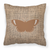 Carolines Treasures, Inc Butterfly Burlap Fabric Decorative Pillow, 18 x 18 Inch, Fade Resistant  Soft Decorative Pillow
