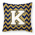 Letter Chevron Fabric Decorative Pillow - 638508320063