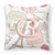 Carolines Treasures Monogram Letter Love in Paris Pink Fabric Decorative Pillow, Pink, vibrant, cheerful