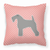 Dog Profile Checkerboard Design Fabric Decorative Pillow - 638508510754