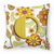 Carolines Treasures Monogram Letter Floral Fabric Decorative Pillow, 14x14 Inches, Polyester, soft, cozy