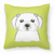 Carolines Treasures Dog Face Checkerboard Design Fabric Decorative Pillow, 14x14 Inches, Polyester, cozy, vibrant