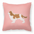 Dog Profile Checkerboard Design Fabric Decorative Pillow - 638508511324