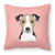 Dog Face Checkerboard Design Fabric Decorative Pillow - 615872897261
