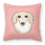Dog Face Checkerboard Design Fabric Decorative Pillow - 615872896776