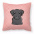 Carolines Treasures, Inc Dog Face Checkerboard Design Fabric Decorative Pillow, 14 Inches, Polyester, vibrant, cozy