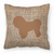 Dog Breed Burlap Fabric Decorative Pillow - 615872542260