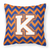Letter Chevron Fabric Decorative Pillow - 638508320841