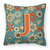 Carolines Treasures Monogram Letter Flowers Fabric Decorative Pillow, 14 inches