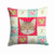 Carolines Treasures Cat Face Love Fabric Decorative Pillow, 14 X 14 Inches, Polyester, Whimsical