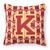 Monogram Letter Football Fabric Decorative Pillow - 638508323446