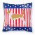 USA Patriotic With Dog Fabric Decorative Pillow - 638508513816