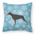 Winter Snowflake Dog Profile Art Fabric Decorative Pillow - 638508510433