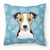 Caroline's Treasures Winter Snowflake Dog Face Design Fabric Decorative Pillow, Snowflake Design, 14x14 Inches, Fun