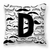 Monogram Letter Moustache Fabric Decorative Pillow - 615872977567