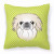 Carolines Treasures, Inc Dog Face Checkerboard Design Fabric Decorative Pillow, 14x14 Inches, comfy, cheerful