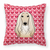 Dog With XOXO Hearts Fabric Decorative Pillow - 638508676962