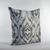 Plutus Brands Ikat Dream Pillow Blue Black Cream Deluxe Handmade