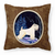 Starry Night Design with Dog Picture Fabric Decorative Pillow - 615872504282