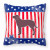 USA Patriotic With Dog Fabric Decorative Pillow - 638508513847