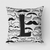Letter Moustache Initial Fabric Decorative Pillow - 615872981533