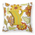 Monogram Letter Floral Fabric Decorative Pillow - 615872976218