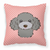 Carolines Treasures Dog Face Checkerboard Design Fabric Decorative Pillow, 14x14 Inches, cheerful, comfy