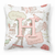 Monogram Letter Love in Paris Pink Fabric Decorative Pillow - 615872975792