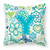 Carolines Treasures Monogram Letter Flowers and Butterflies Fabric Decorative Pillow, 14x14 Inches, bright, comfy