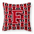 Carolines Treasures Monogram Football Throw Pillow, 14x14 Inches, Cozy Polyester Home Accent