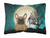 Carolines Treasures Halloween Dog Art Canvas Fabric Decorative Pillow, Fabric, 12x16 Inches